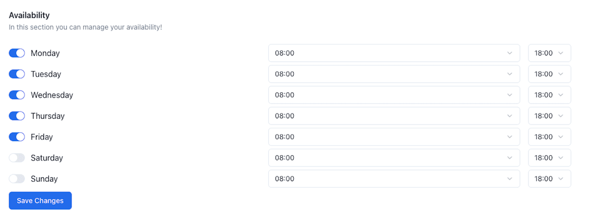 Tutor profile setup interface