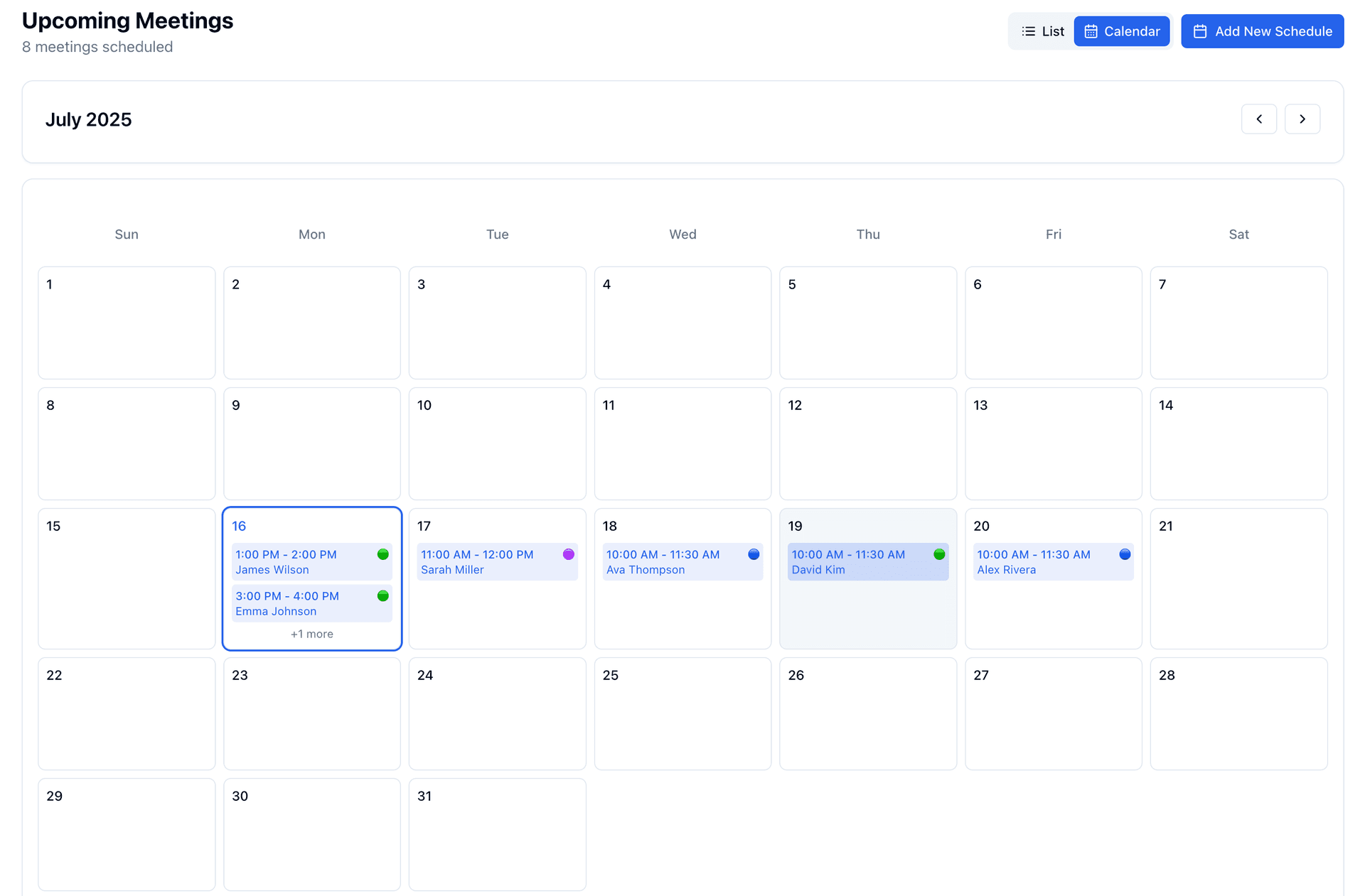 Calendar Ecosystem